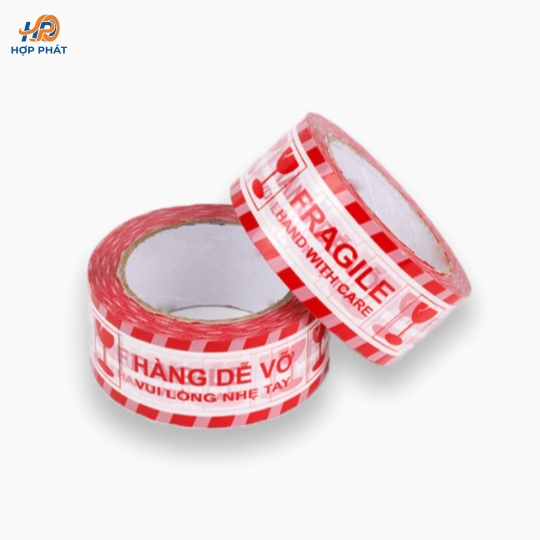 Băng Keo Hàng Dễ Vỡ Màu Đỏ 100Y