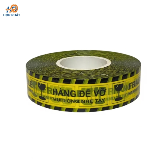 Băng Keo Hàng Dễ Vỡ Màu Vàng 100Y